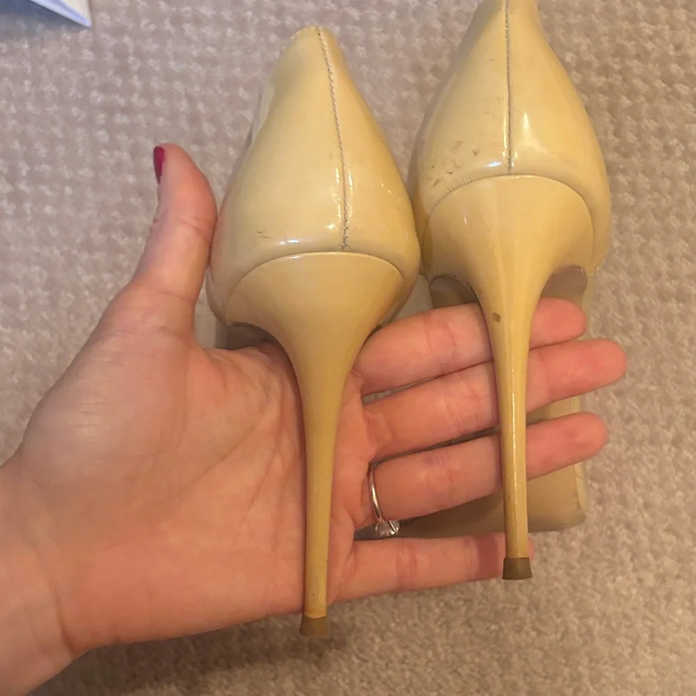 Gianvito Rossi Tan and White Heels - Picture 4 of 6